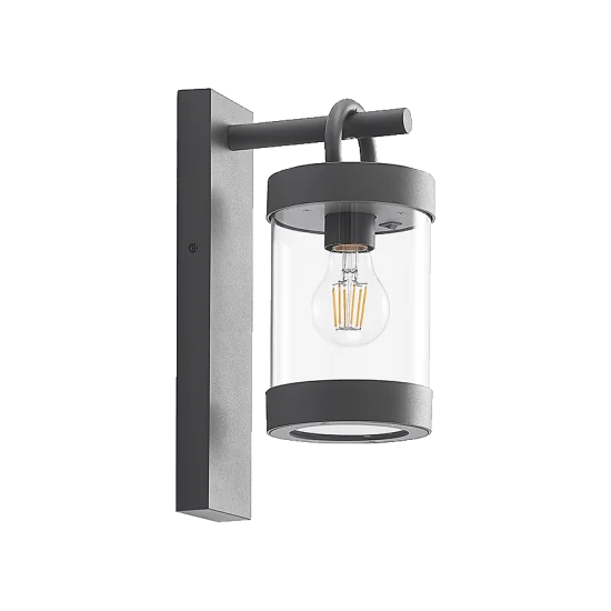 Sambesi seinalamp, antratsiit, 33 cm, 12,5 cm, 18,6 cm, survealumiinium (204160142) - Valgustus Luminance'ilt