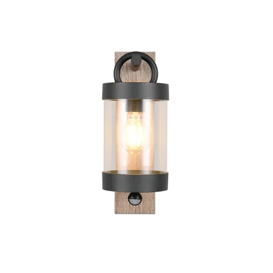 Sambesi seinalamp, puiduimitatsioon, 33 cm, 12,5 cm, 18,6 cm, survealumiinium (204169135) - Valgustus Luminance'ilt