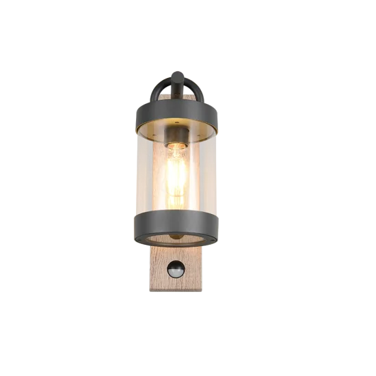 Sambesi seinalamp, puiduimitatsioon, 33 cm, 12,5 cm, 18,6 cm, survealumiinium (204169135) - Valgustus Luminance'ilt