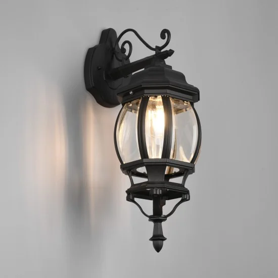 Elvo seinalamp, matt must, 49,5 cm, 18 cm, 24,5 cm, survealumiinium (206960132) - Valgustus Luminance'ilt