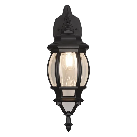 Elvo seinalamp, matt must, 49,5 cm, 18 cm, 24,5 cm, survealumiinium (206960132) - Valgustus Luminance'ilt