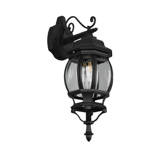 Elvo seinalamp, matt must, 49,5 cm, 18 cm, 24,5 cm, survealumiinium (206960132) - Valgustus Luminance'ilt