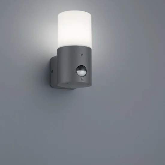 Hoosic seinalamp, antratsiit, 17,5 cm, 8,5 cm, 11,8 cm, survealumiinium (222260142) - Valgustus Luminance'ilt