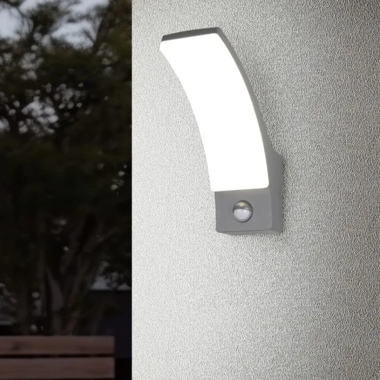 Beja seinalamp, antratsiit, 22,5 cm, 8 cm, 18,5 cm, survealumiinium (R23359142) - Valgustus Luminance'ilt