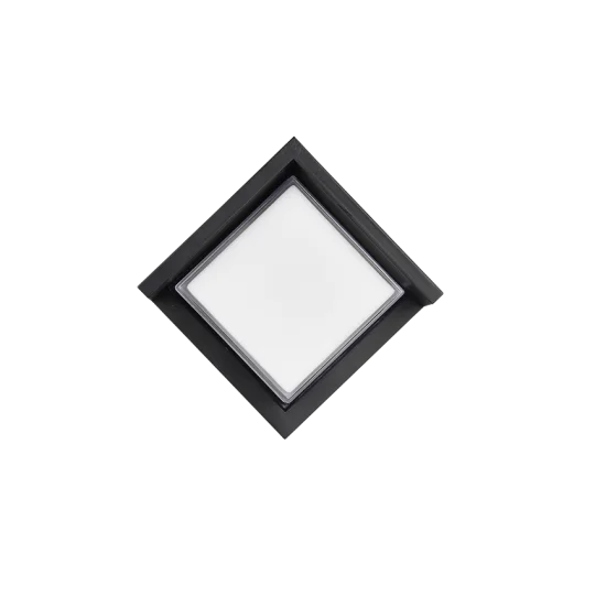 Puno seinalamp, matt must, 15 cm, 15 cm - Valgustus Luminance'ilt