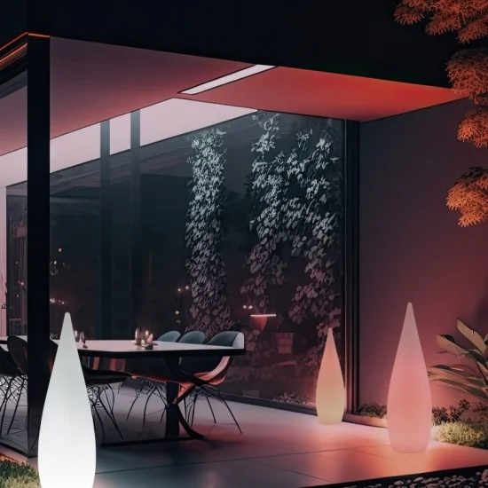 Palmas põrandalamp, valge, 120 cm - Valgustus Luminance'ilt