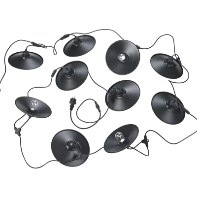 Chain fairy lights, black mat, 4 cm - Lighting by Luminance